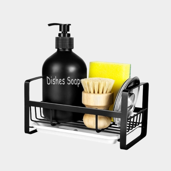 Home-7.jpg TEZZ Sponge Holder for Kitchen Sink- Stainless Steel Kitchen Sink Caddy for Organizing Sponge - Image 1